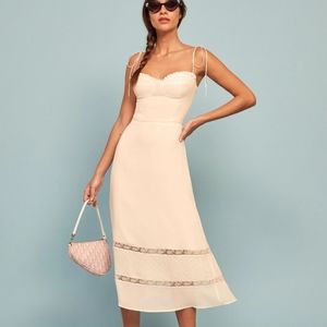 NWT Reformation Ronan Dress in Ivory Sz 12